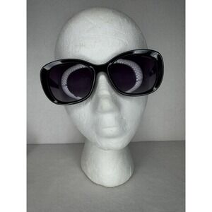 Christian Siriano Grace Black Oversized Cat Eye Sunglasses Women's